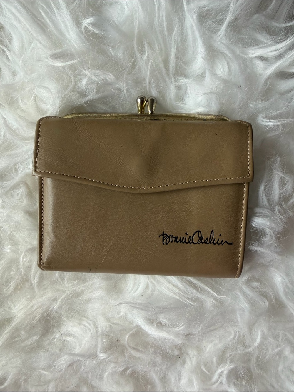 RARE 1970s Vintage Bonnie Cashin for Meyers Leather Kisslock Wallet/Change Purse